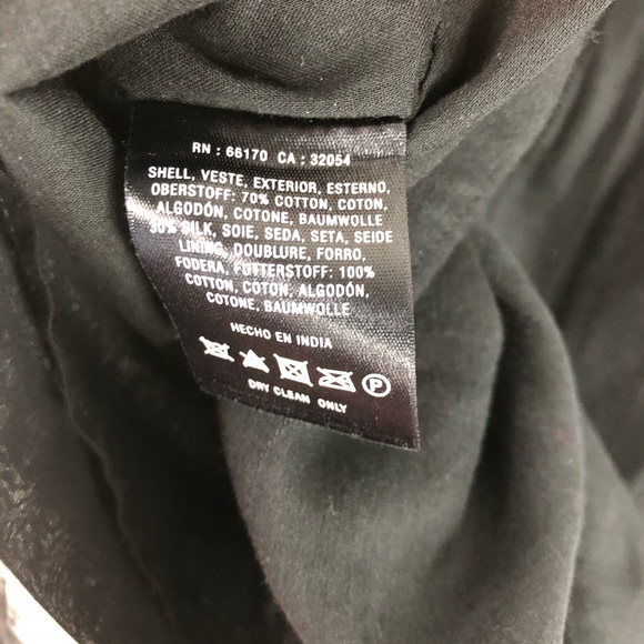 Anthropologie Leifnotes Silk Blend Black Skirt 631 - Picture 7 of 9